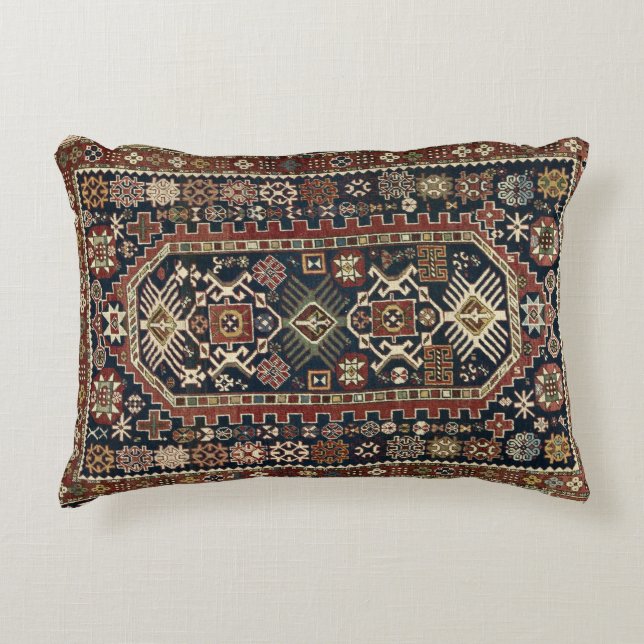 Oriental Persian Bijo 19c Rug Dekokissen (Vorderseite)
