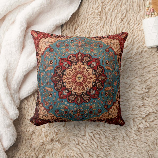 Oriental Persian Carpet Sapphire Red Kissen (Decke)