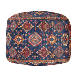 Oriental Persian Turkish Rug Pattern Hocker