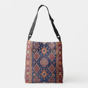 Oriental Persian Turkish Rug Pattern Tragetaschen Mit Langen Trägern