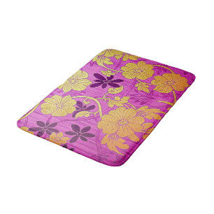 ORIENTAL Pink Golden Pattern - Bath Mat Rug Badematte