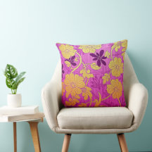 ORIENTAL Pink Golden Pattern - Kissen