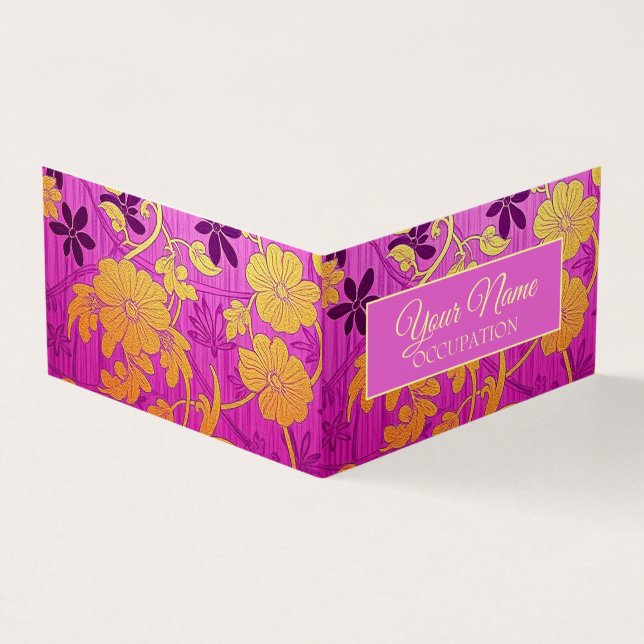 ORIENTAL Pink Golden Pattern - Visitenkarte Visitenkarten (Vorderseite)