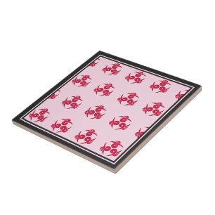 Oriental Pink Grey Drei Gänse Japan Mon Art Fliese