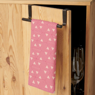 Oriental Pink Sakura Japan Dreieck Geometrisch Geschirrtuch