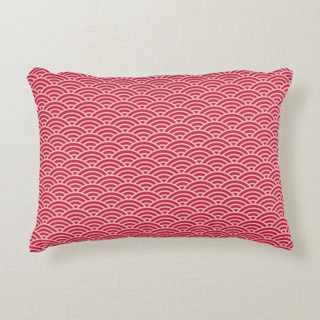 Oriental Pink Sakura Koinobori Muster Dekokissen (Vorderseite)