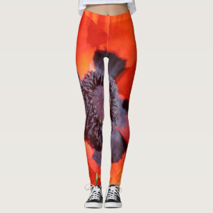 Oriental Poppy Blume Leggings