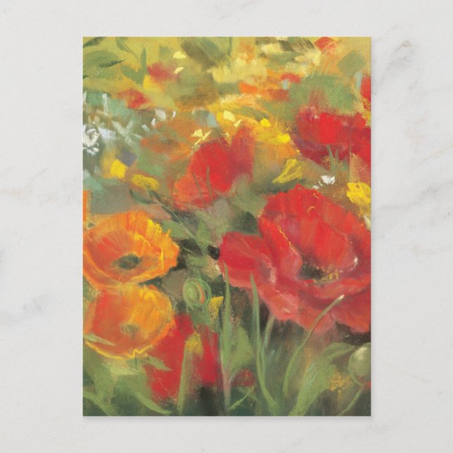Oriental Poppy Field Postkarte (Vorderseite)