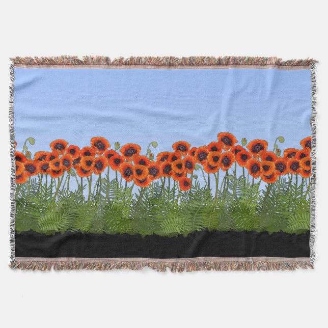 Oriental Poppy Garden Decke (Vorderseite)