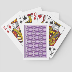Oriental Purple Ayame Asanoha Japan Muster Spielkarten