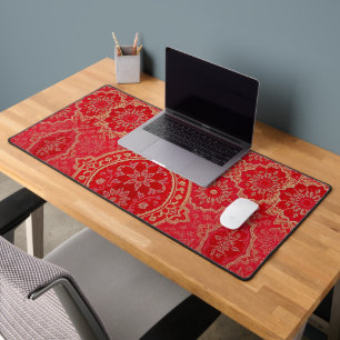ORIENTAL Red Golden Pattern - Desktop, Mouse Pad Schreibtischunterlage