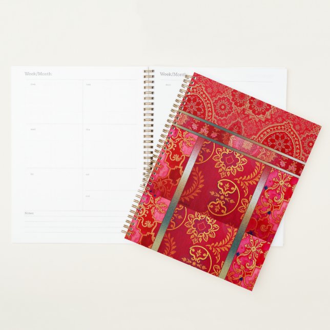 ORIENTAL Red Golden Pattern - Notebook, Planer (Anzeige)