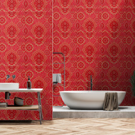 ORIENTAL Red Golden Pattern - Tapete