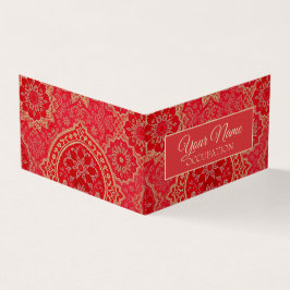ORIENTAL Red Golden Pattern - Visitenkarte Visitenkarten