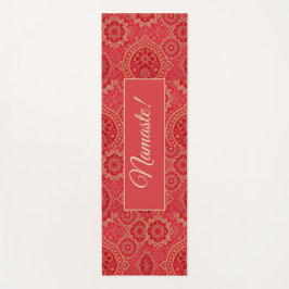 ORIENTAL Red Golden Pattern - Yoga Mat Yogamatte
