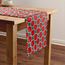 Oriental Red Green Arabic Egypt Geometric Pattern
