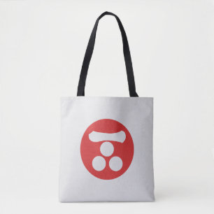 Oriental Red Mori Japan Samurai Mon Oriental Art Tasche