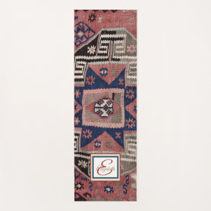 Oriental Red Tepet Rug Killim Yogamatte