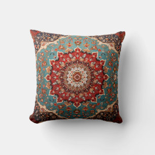 Oriental Retro Persian Muster Red Cream Blue Kissen