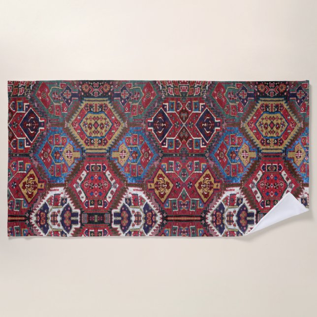 Oriental Rug Design Strandtuch (Vorderseite)