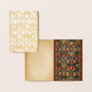 Oriental Rug Look Golden Foil Card Folienkarte