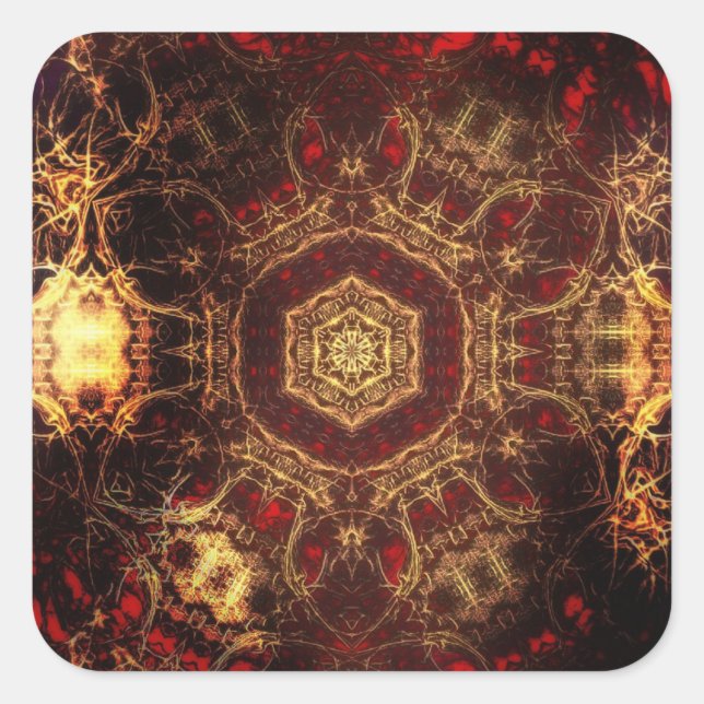Oriental Rug Quadratischer Aufkleber (Vorderseite)