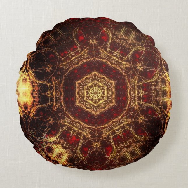 Oriental Rug Rundes Kissen (Vorderseite)