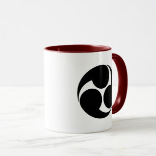 Oriental Schwarz Weiß Kobayakawa Japan Mon Kunst Tasse