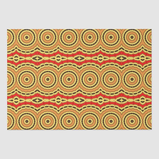 Oriental Stylisches Mosaik Geometrisches Muster Seidenpapier (Vorderseite)
