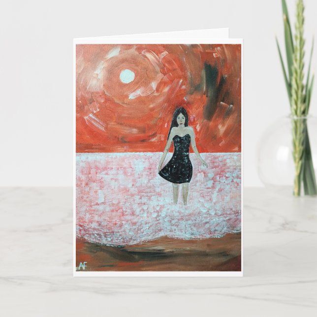 Oriental Sunset Painting by Alfred Fox Karte (Vorderseite)