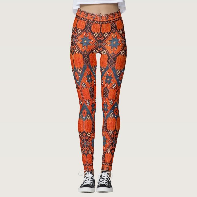 Oriental Türkisch Persisches Muster Leggings (Vorderseite)