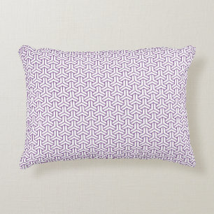 Oriental Violett Weiß Ayame Japan Bishamon Muster Dekokissen