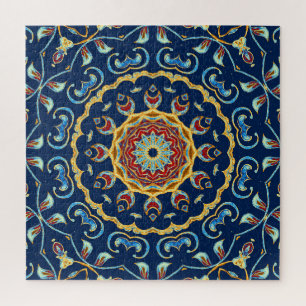 Oriental Watercolor Mandala Teppich