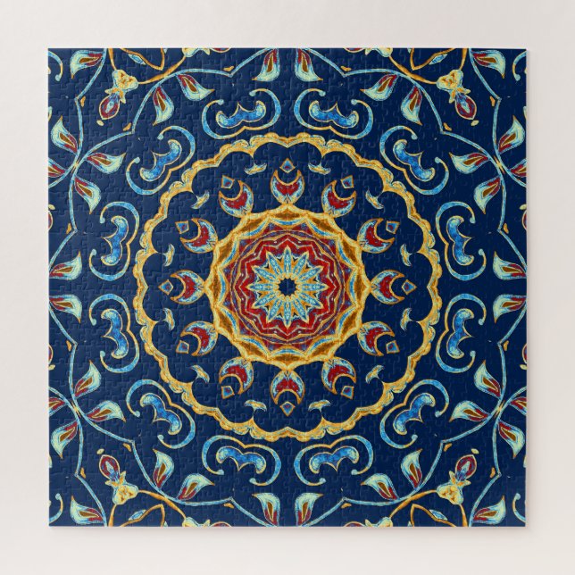 Oriental Watercolor Mandala Teppich (Vertikal)