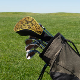Orientale Blume Golden Floral Golf Headcover