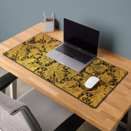 Orientale Blume Golden Floral Schreibtischunterlage