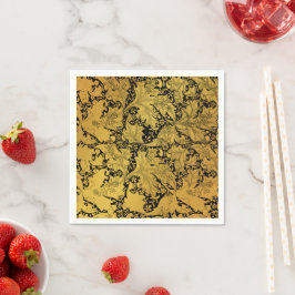 Orientale Blume Golden Floral Serviette