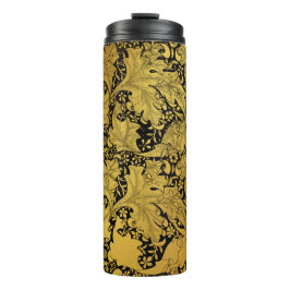 Orientale Blume Golden Floral Thermosbecher