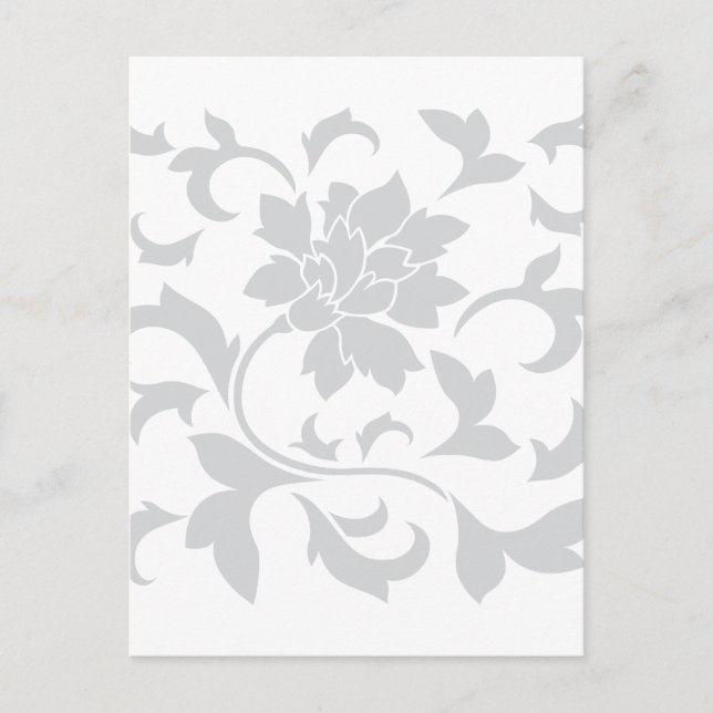Orientale Blume - Silber Postkarte (Vorderseite)