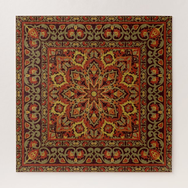 Orientale Blumendekoration mit Rahmen Muster (Vertikal)