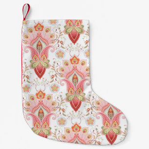 Orientaler Flair: Damask Peacock Paisley Kleiner Weihnachtsstrumpf