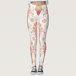Orientaler Flair: Damask Peacock Paisley Leggings
