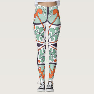 Orientales marokkanisches Fliesendesign Leggings