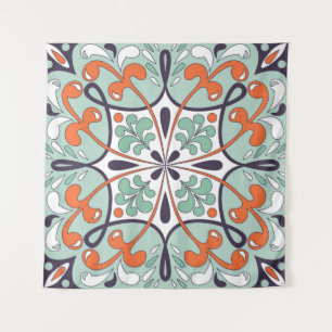 Orientales marokkanisches Fliesendesign Wandteppich
