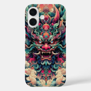 Orientalisch abstrakt Oni-Dämon-Tattoo iPhone 16 Hülle
