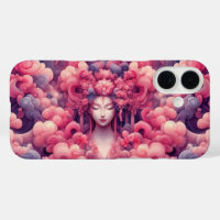 Orientalisch abstrakte Geisha rosa Wolken