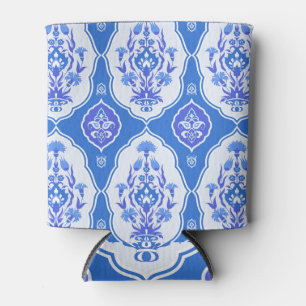 Orientalisch Blau Blüte: Nahtlose Eleganz. Dosenkühler