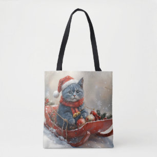Orientalisch Blaue Katze im Schlitten Lass es schn Tasche
