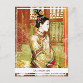 Orientalisch-Chinesische Dame mit schönem Portrait Postkarte