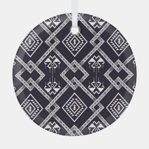 Orientalisch ethnischer, traditioneller nahtloser ornament aus glas